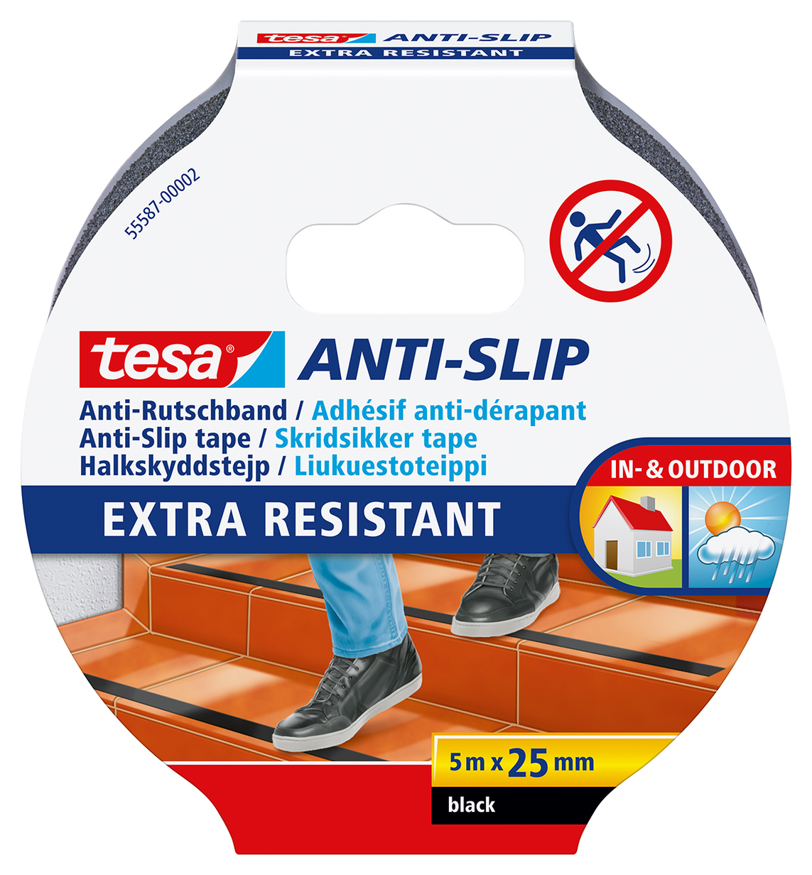 Tesa Tape Antiskli Sort 25x5m