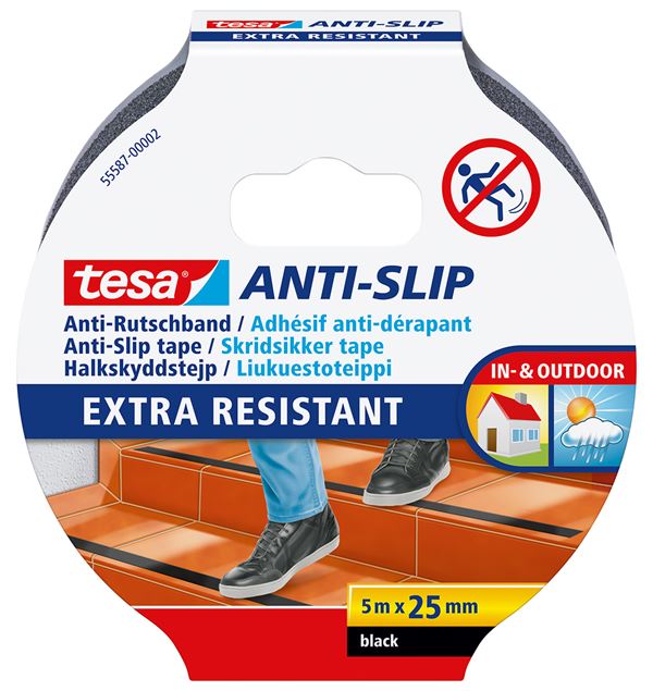 Tesa Tape Antiskli Sort 25x5m