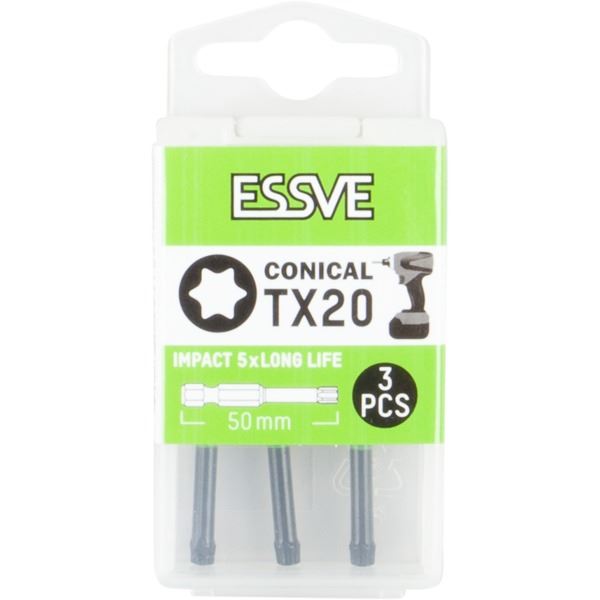 Essve Bits Impact Koniske TX20 - 50mm