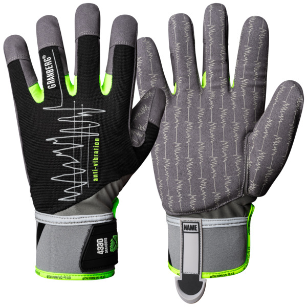 Granberg Arbeidshanske Vibrasjon - Grå/Sort 10