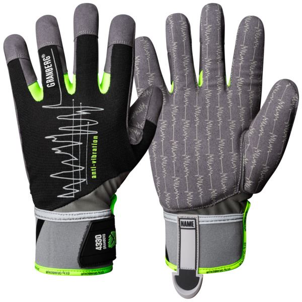 Granberg Arbeidshanske Vibrasjon - Grå/Sort 10
