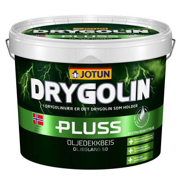 Drygolin Pluss Oljedekkbeis Hvit 10 l