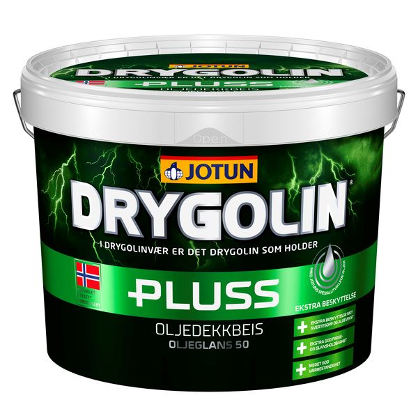Drygolin Pluss Oljedekkbeis Hvit 10 l