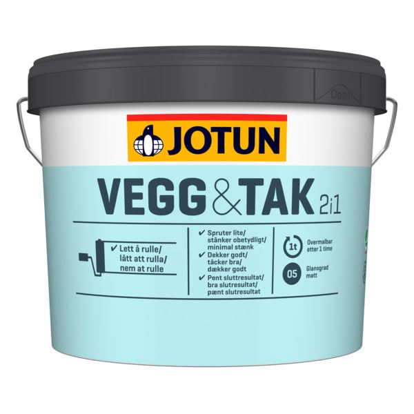 Jotun Vegg og Tak Hvit / A - base 2,7 l
