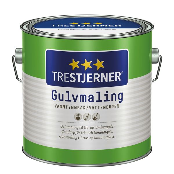 Scanox Trestjerner Gulvmaling Blank Klassisk Hvit base 2,7 l