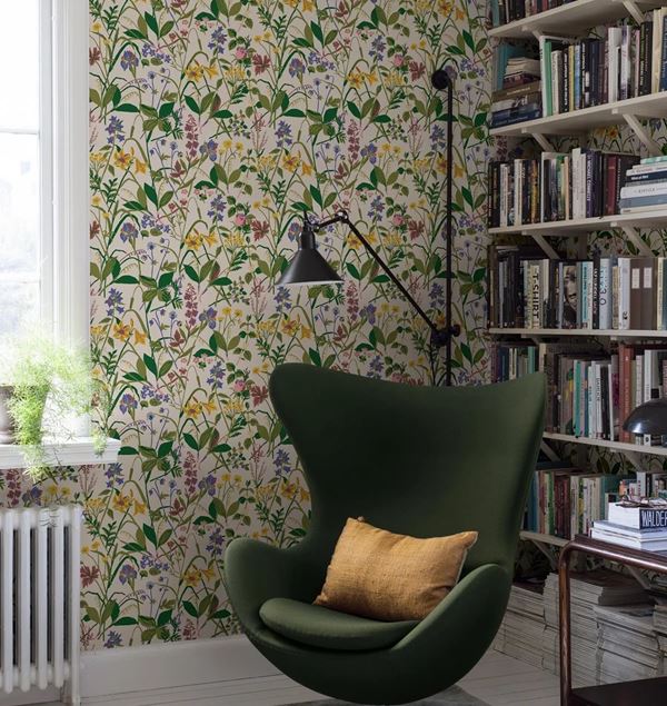 Boråstapeter Ros och Lilja 1962