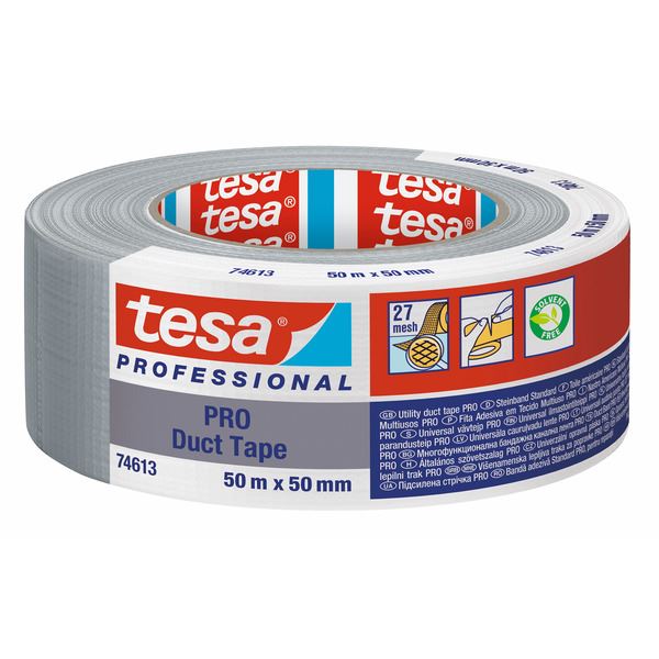 Tesa Tekstiltape Pro Sølvgrå 50 mm x 50m