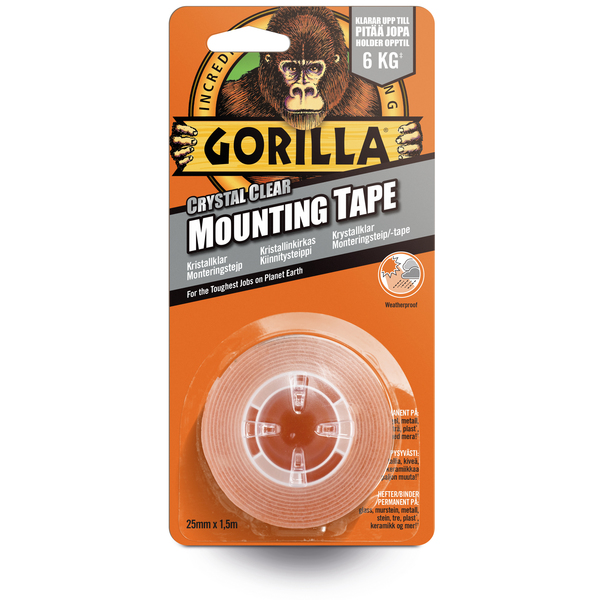 Gorilla Tape Montering - 1,52 m x 25,4 mm