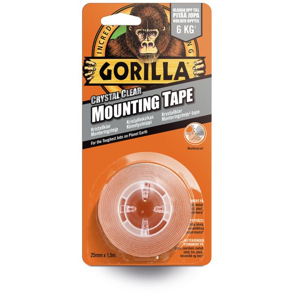 Gorilla Tape Montering - 1,52 m x 25,4 mm