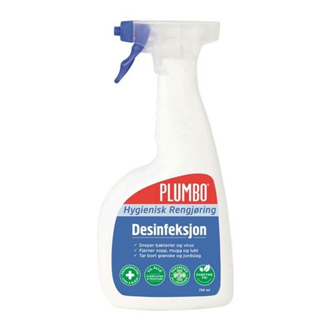 Krefting Plumbo Hygienisk Rengjøring Desinfeksjon - 750 ml