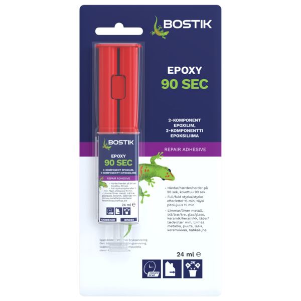 Bostik Epoxylim 90 Sekunder Ekstra Hurtig 24 ml