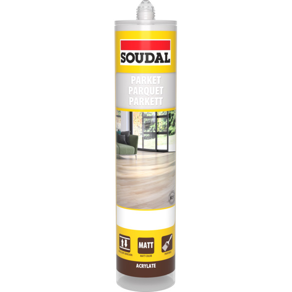 Soudal Parkettkitt Akryl Lys Grå 300 ml