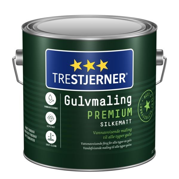 Scanox Trestjerner Gulvmaling Premium - Hvit base 2,7 l
