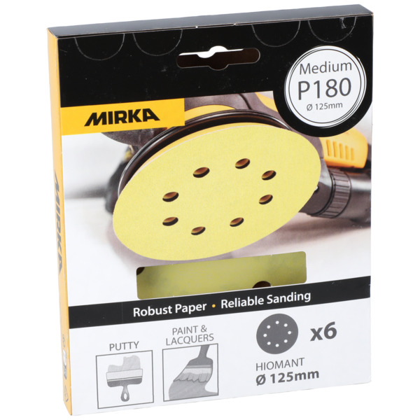 Mirka Sliperondell Gul 125mm P40