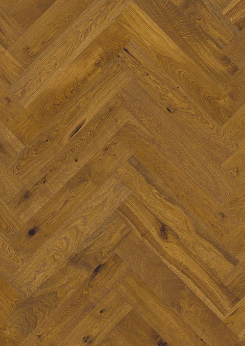 Saga Herringbone Cognac Parkett