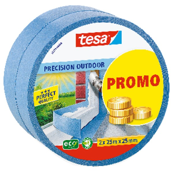 Tesa Precision Maskeringstape Ute 2 pk - 25 mm x 25 m