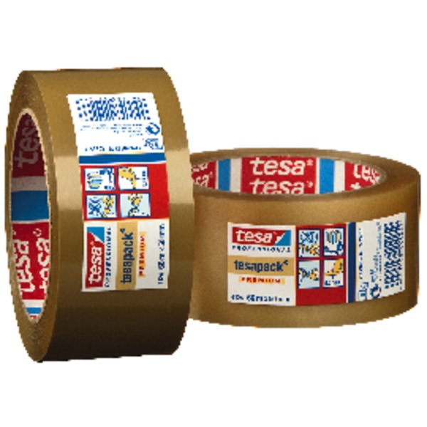 Tesa Embalasjetape Brun PVC 50 mm x 66 m