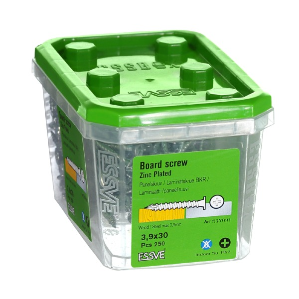 Essve Panelskrue blankforsinket - 3,9X30 -250