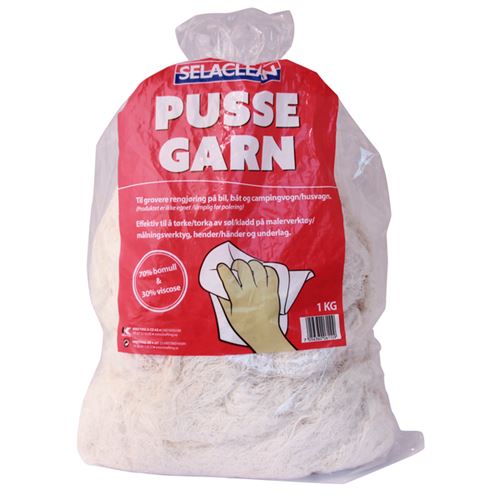 Krefting Pussegarn Hvit 1 kg