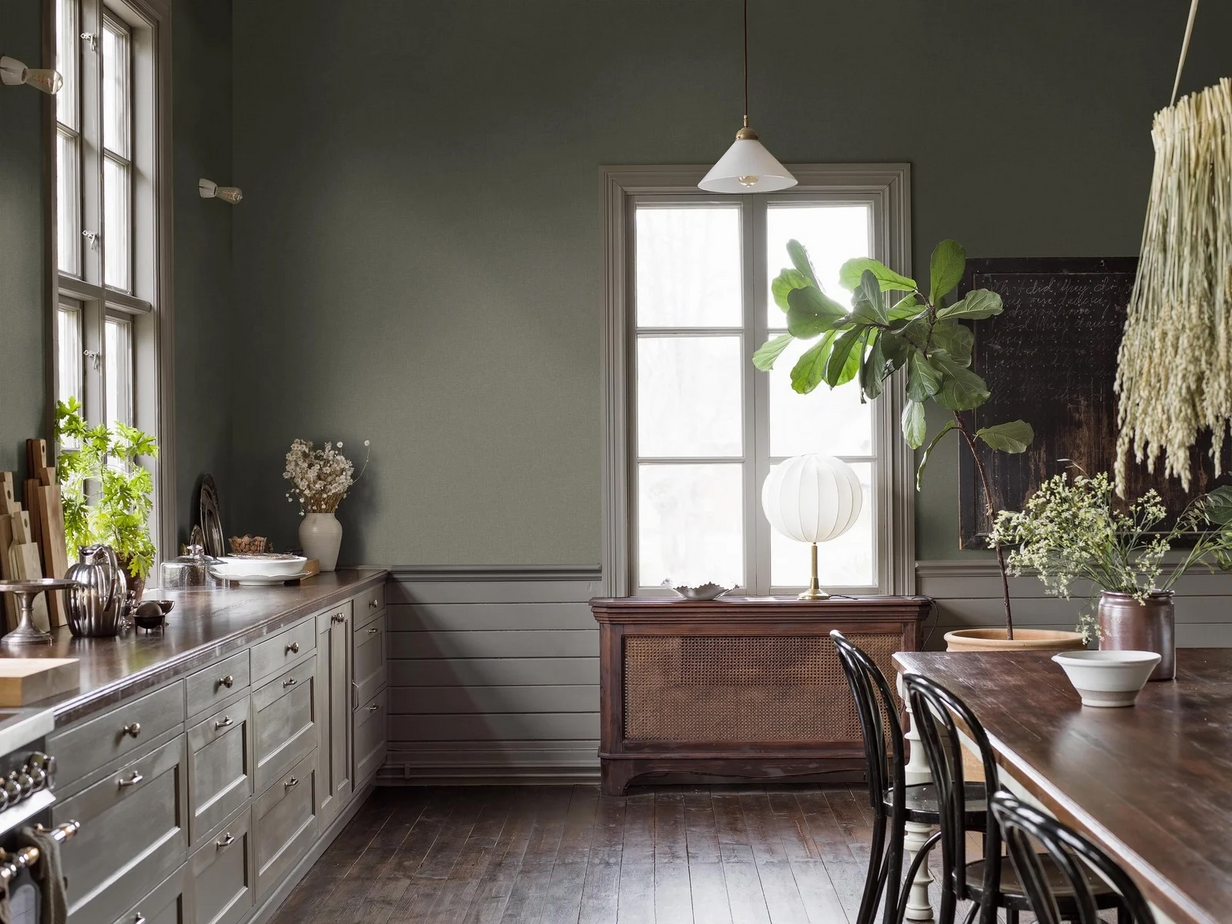 Boråstapeter Canvas Olive 6130