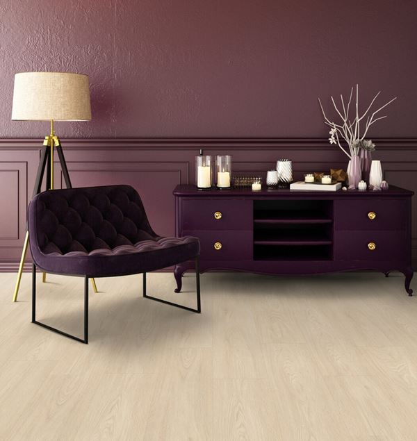 Gerflor Virtuo 55 Rigid Acoustic Blomma Cream Klikkvinyl