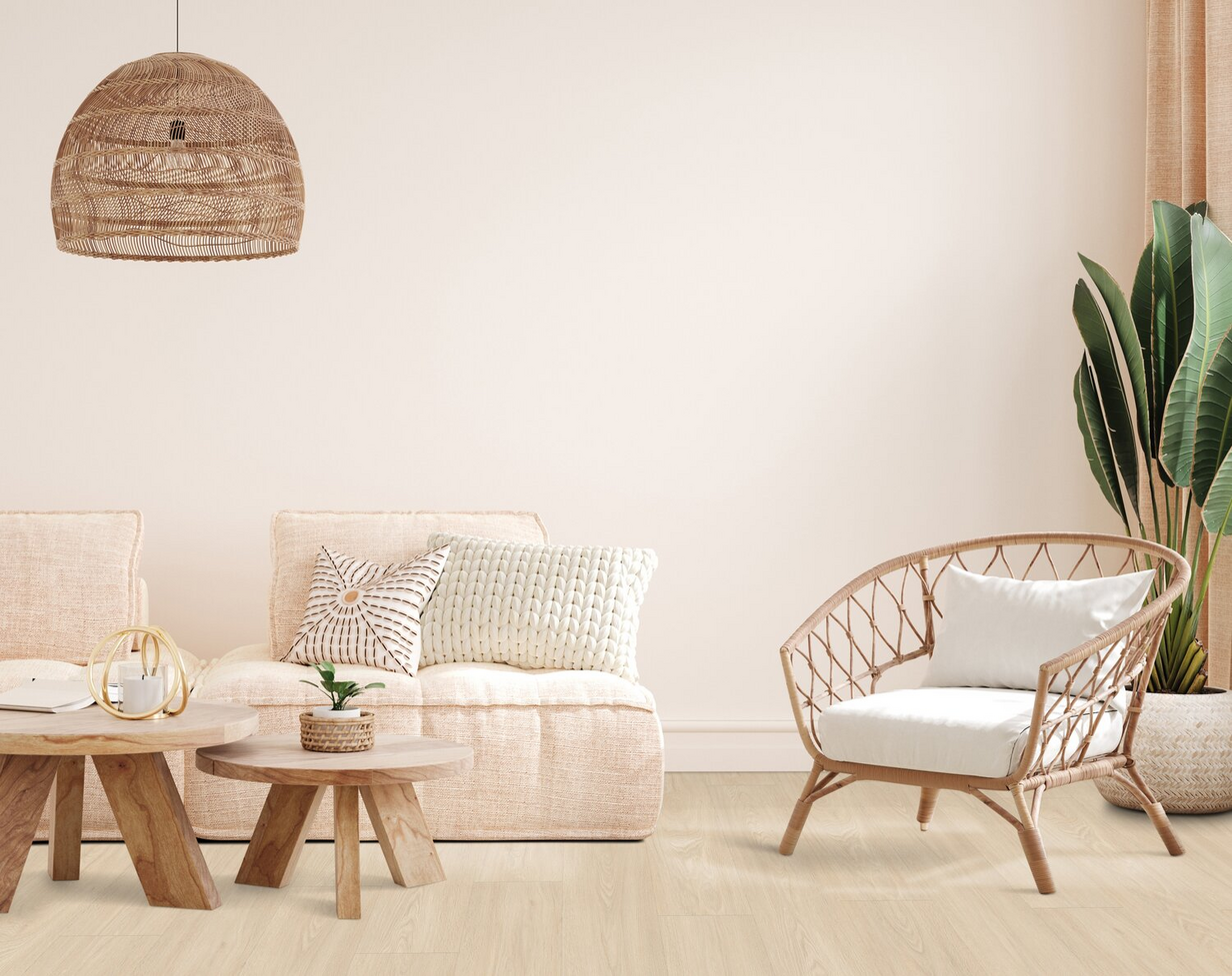 Gerflor Virtuo 55 Rigid Acoustic Blomma Cream Klikkvinyl