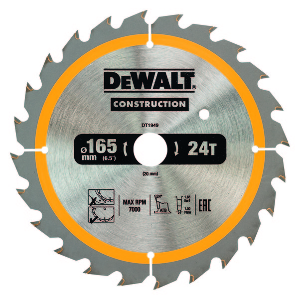 DeWalt Sagblad DT1949 ø165 mm