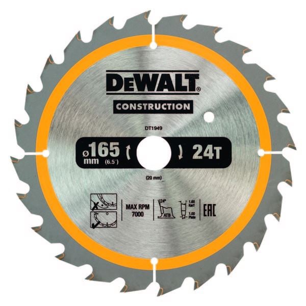 DeWalt Sagblad DT1949 ø165 mm