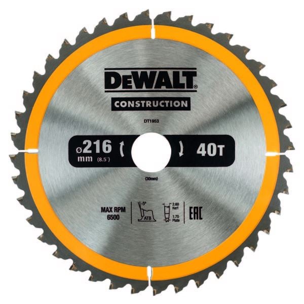 DeWalt Sagblad DT1953 ø216 mm