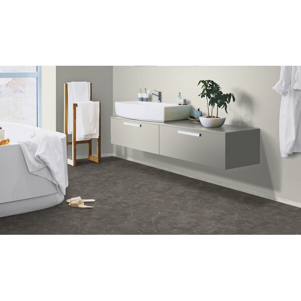 Tarkett Aquarelle Royal Marble Anthracite Våtromsbelegg 2 m