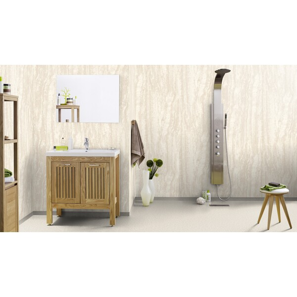 Tarkett Aquarelle Travertine White Våtromsvegg 2 m