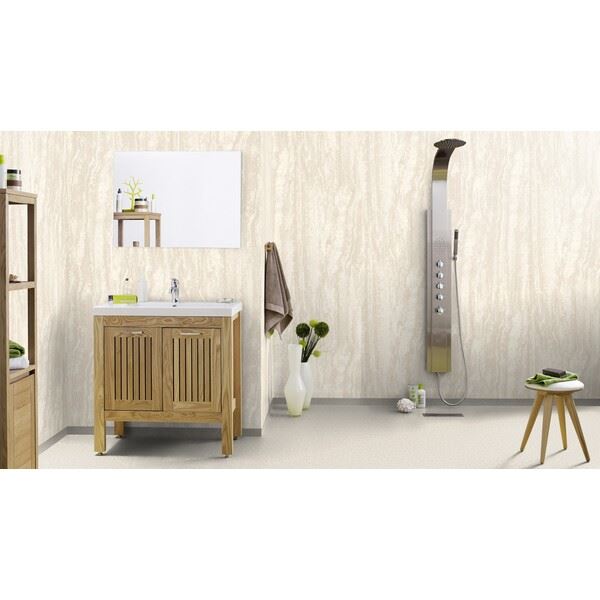 Tarkett Aquarelle Travertine White Våtromsvegg 2 m