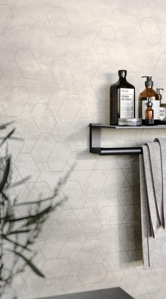 Tarkett Aquarelle Connect Grey Våtromsvegg 2 m