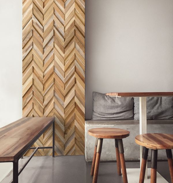 Storeys VEGGBEKLEDNING CHEVRON TEAK22760410