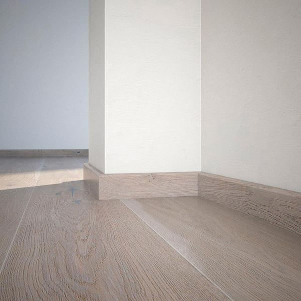 Saga Fotlist Glatt Eik Grå 16x60x220mm