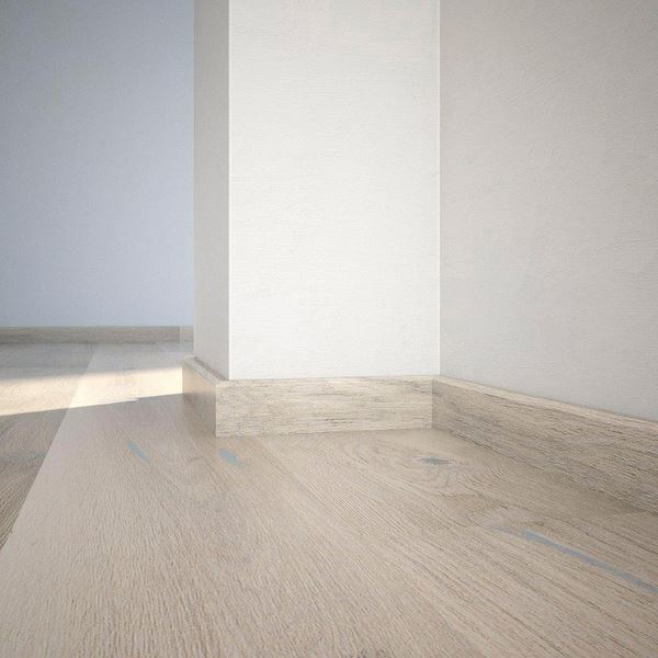 Saga Fotlist Glatt Eik Pearl/Cream 16x60x2200mm