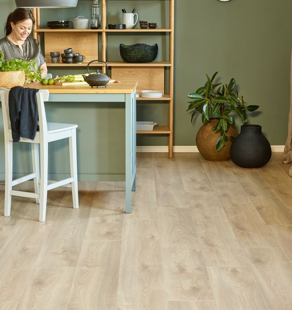 Moskus XL Lys Beige Eik Laminatgulv