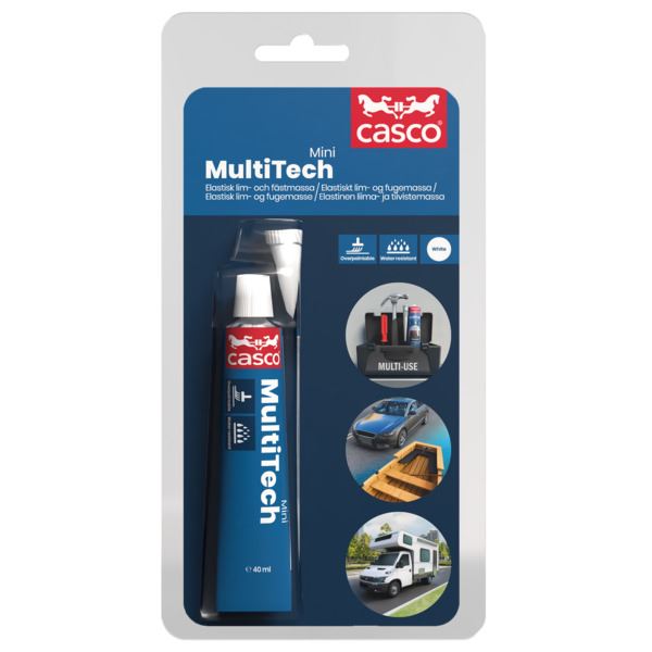 Casco MultiTech Mini Lim- og Fugemasse Hvit 40 ml