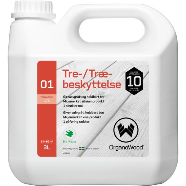 OrganoWood 01 Trebeskyttelse Flamme- og Råtebeskyttelse 3 l