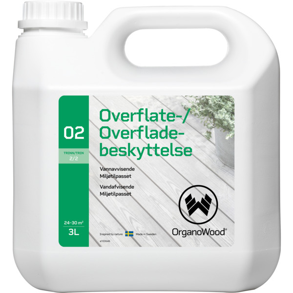 OrganoWood 02 Trebeskyttelse Smuss- og Vannbeskyttelse 3 l