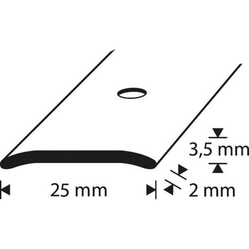 D-profile Overgangslist 25mm Gull