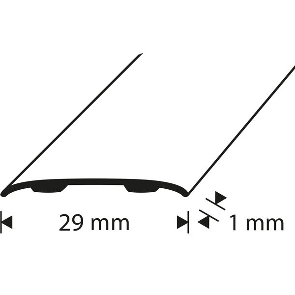 D-profile Overgangslist 30mm 1m Ek