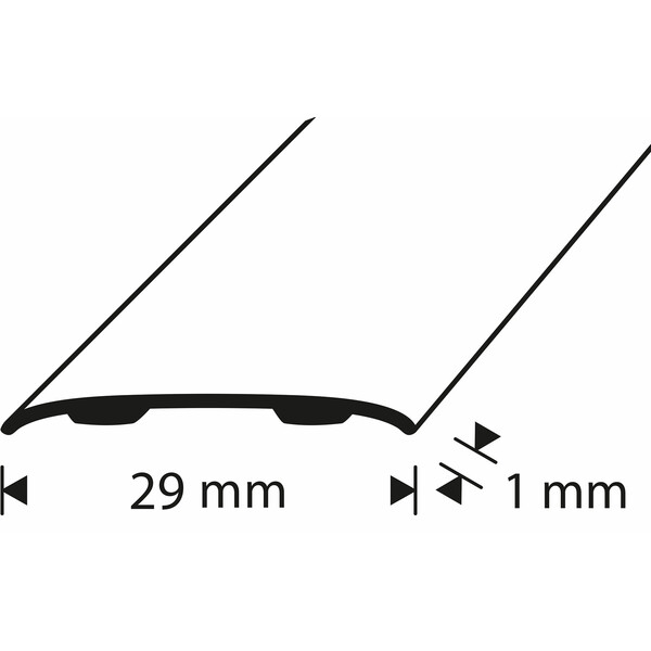 D-profile Skjøtelist 30mm Cotton White Selvklebende 2m