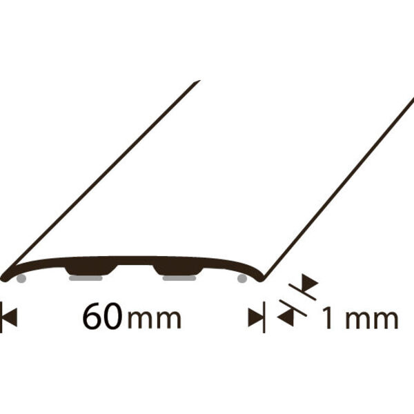 D-profile Skjøtelist 60 mm Eik Faner Selvklebende 1m