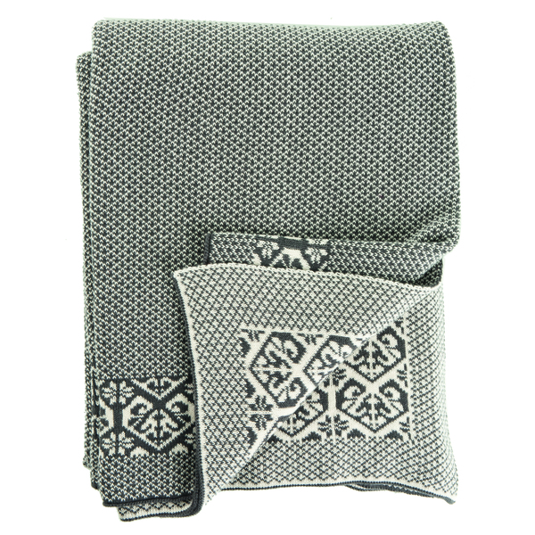 Festival Pledd Røros Grå/Offwhite