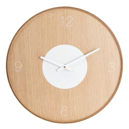 Festival Veggklokke Eik/Mdffoliert Hvit