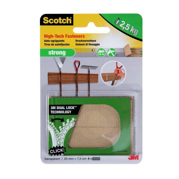 3M Borrelås RF 5730 Strong 2,5 kg Klar 4 stk