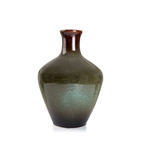 Festival Vase Josefine Glasur Grønn/Brun