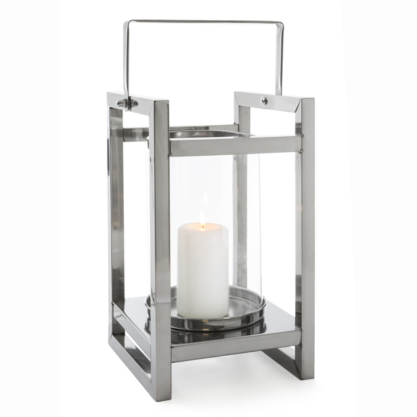 Festival Lykt Sølv m/Glasskolbe