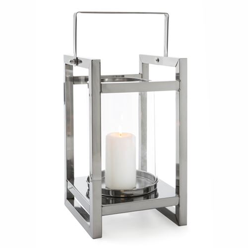 Festival Lykt Sølv m/Glasskolbe